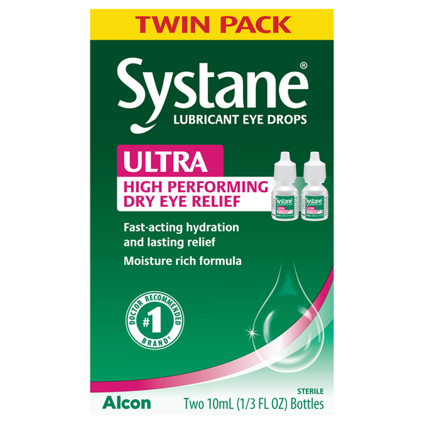Systane Ultra Lubricant Eye Drops High Performance - 2 pk