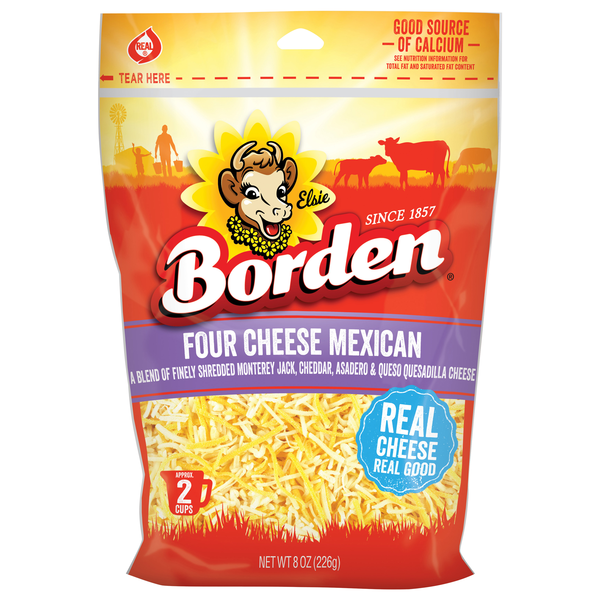 Borden Shredded Four Cheese Mexican Blend