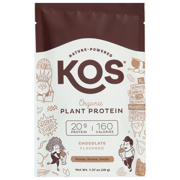 KOS Organic Chocolate 20g Plant Protein Powder Single Serve