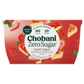 Chobani Zero Sugar Non Fat Strawberry Cheesecake Greek Yogurt Cups - 4 ct
