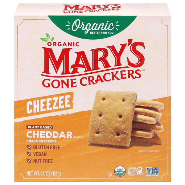 Mary's Gone Crackers Organic Cheezee Plant-Based Snack Crackers