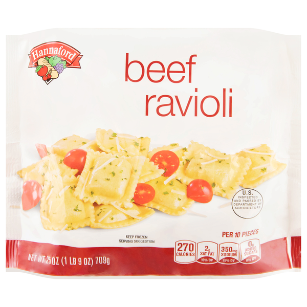 Hannaford Beef Ravioli Frozen