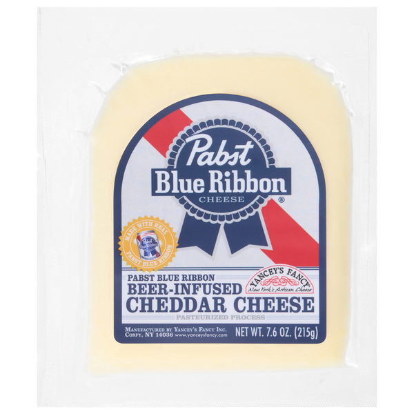 Yancey's Fancy Pabst Blue Ribbon Beer-Infused Cheddar Cheese Wedge