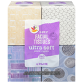 Giant Ultra Soft White Unscented 3-Ply Facial Tissues 60 ct ea - 4pk