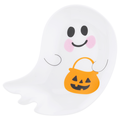 Smart Living Halloween Ghost Shaped Plate with Pumpkin
