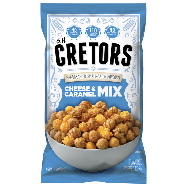 G.H. Cretors Handcrafted Small-Batch Popcorn Cheese & Caramel Mix