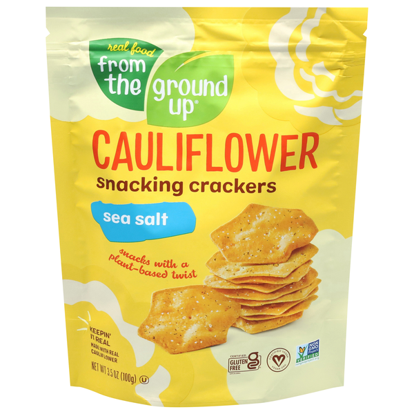 From The Ground Up Gluten Free Sea Salt Cauliflower Crackers