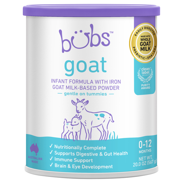 BUBS Goat-Milk Based Infant Formula with Iron Powder
