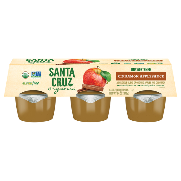 Save on Santa Cruz Organic Unsweetened Cinnamon Applesauce Cups