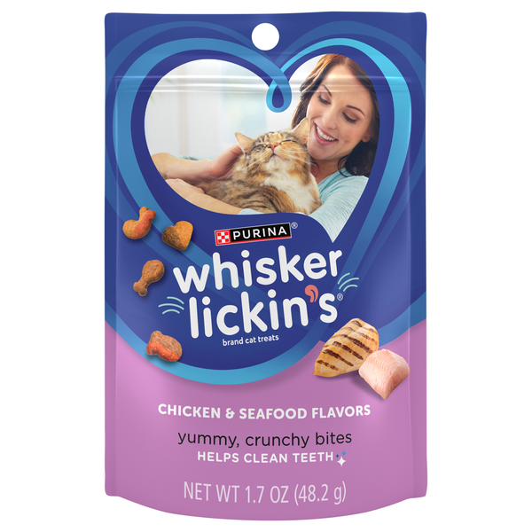 Purina Whisker Lickin's Yummy Chicken & Seafood Crunchy Cat Treats