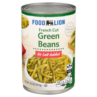 Food Lion No Salt Added French Cut Green Beans