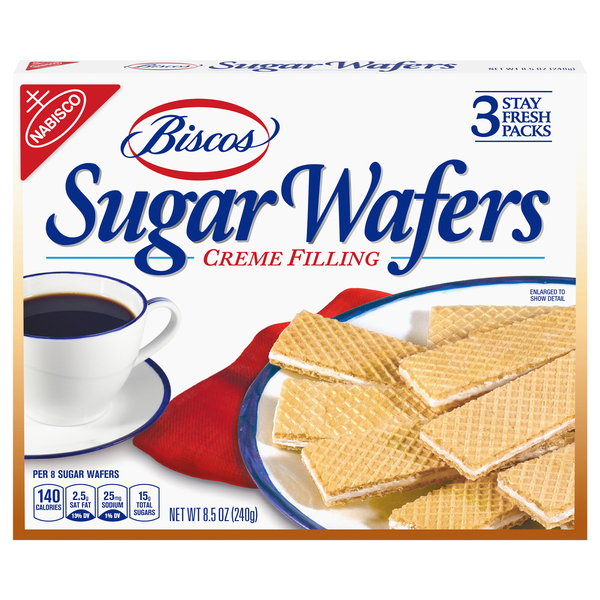 Nabisco Biscos Creme Filling Sugar Wafer Cookies