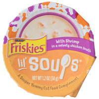 Friskies Lil' Soups Cat Food Complement with Shrimp