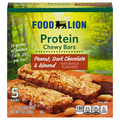 Food Lion Peanut Dark Chocolate & Almond 10g Chewy Protein Bars - 5 ct