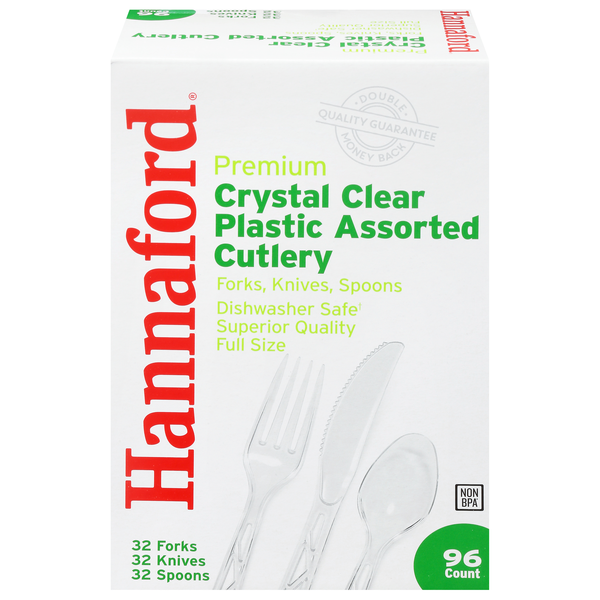 Hannaford Premium Crystal Dinnerware Plastic Flatware