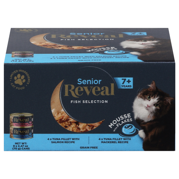 Reveal Senior 7+ Grain Free Fish Selection Variety Pack Wet Cat Food 8 ct