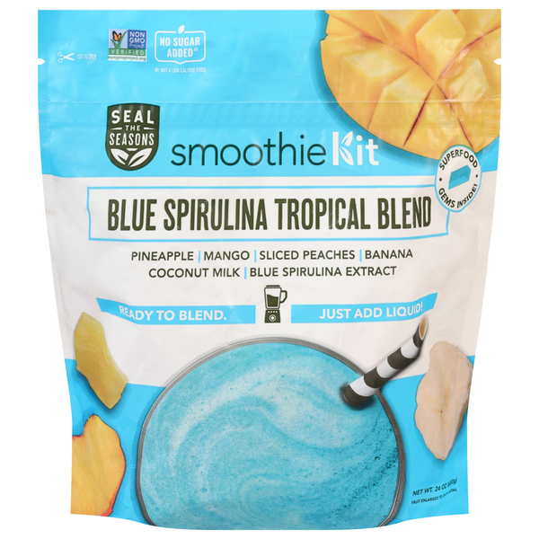Seal The Seasons Blue Spirulina Tropical Blend Smoothie Kit Frozen