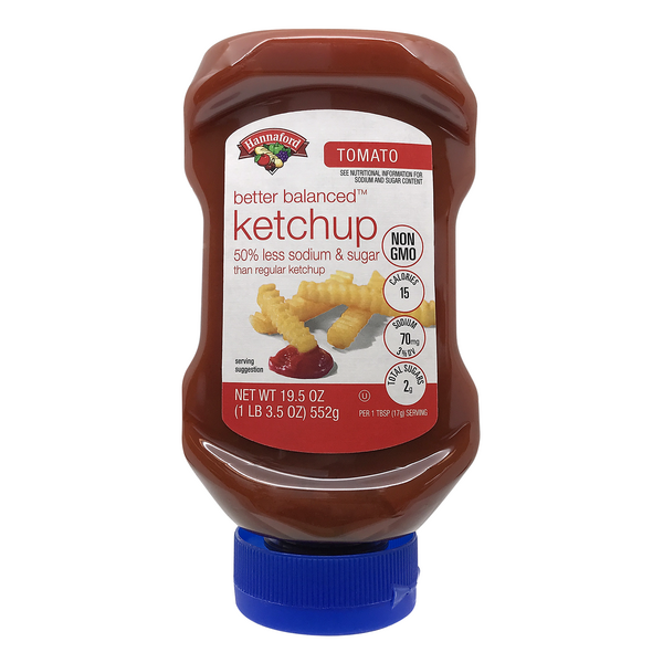 Hannaford Better Balanced 50% Less Sodium & Sugar Tomato Ketchup