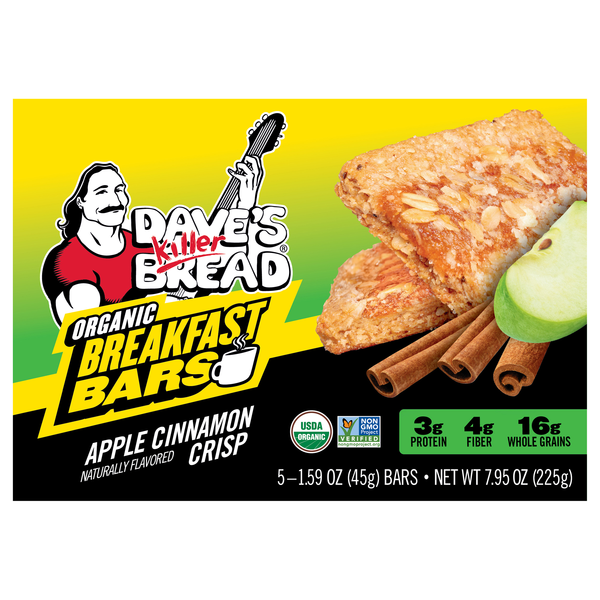 Dave's Killer Bread Organic Apple Cinnamon Crisp Breakfast Bars - 5 ct