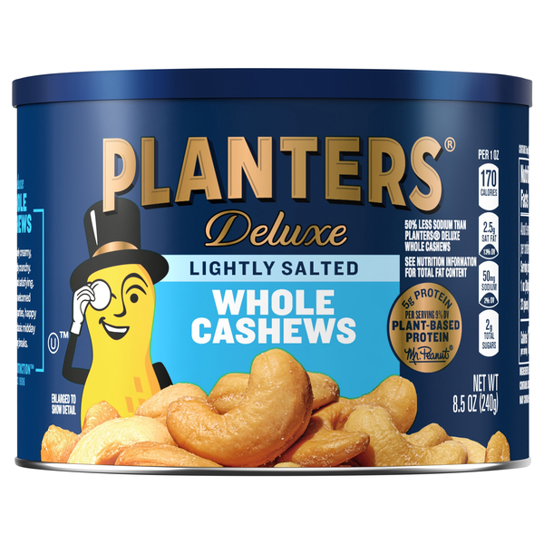 Planters Lightly Salted Deluxe Whole Cashews