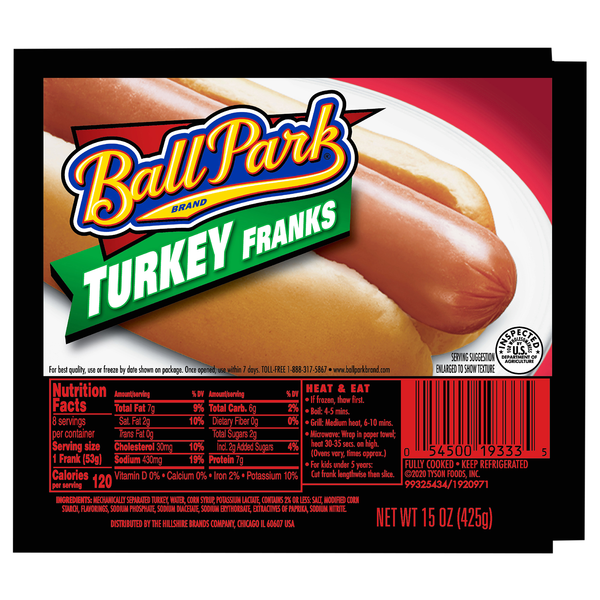 Ball Park Turkey Franks - 8 ct