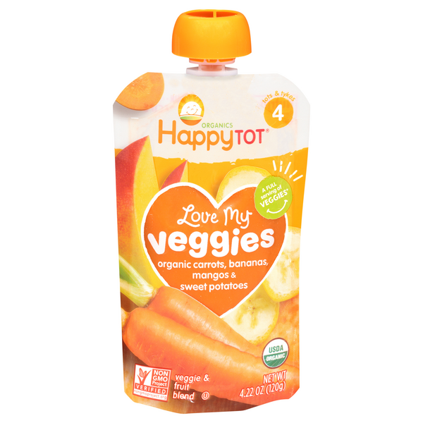 Happy Tot Organics Love My Veggies Carrot Banana Mango & Sweet Potato