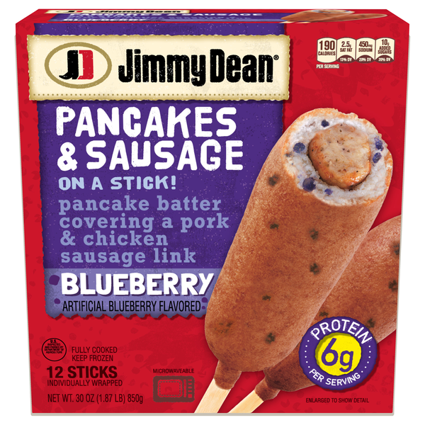 Jimmy Dean Blueberry Pancakes & Sausage on a Stick! - 12 ct