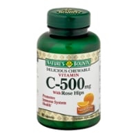 Nature's Bounty 500mg Vitamin C with Rose Hips Orange Chewable Tablets