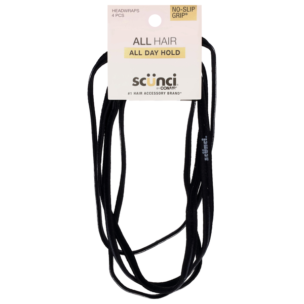 Scunci No Slip Grip Headwraps Black