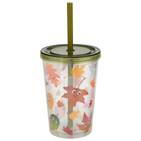 Smart Living Straw Tumbler Leaves