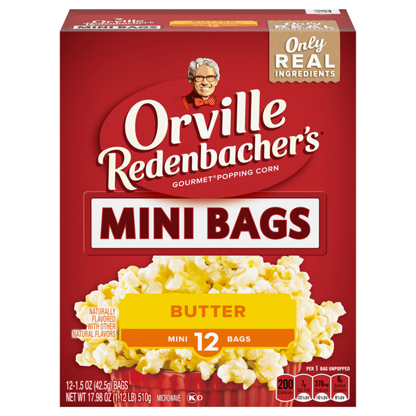 Orville Redenbacher's Butter Snack Size Mini Microwave Popcorn - 12 ct