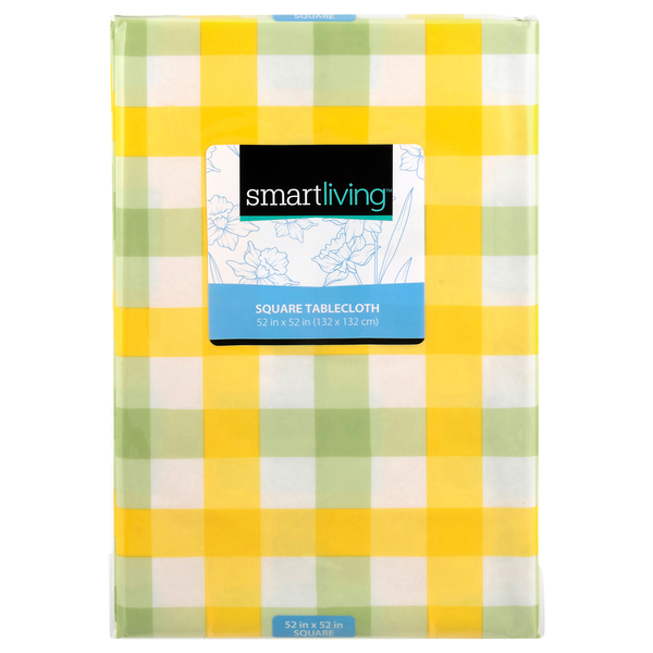 Smart Living Spring Square Tablecloth Square 52 X 52 Inch Plaid