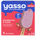 Yasso Strawberries & Cream Greek Yogurt Bars - 4 ct