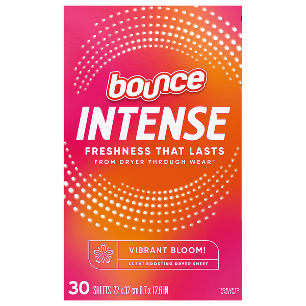 Bounce Intense Vibrant Bloom Dryer Sheets