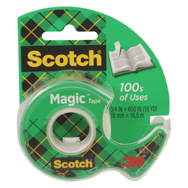3M Scotch Magic Tape Matte Finish with Dispenser .75 X 650 Inch