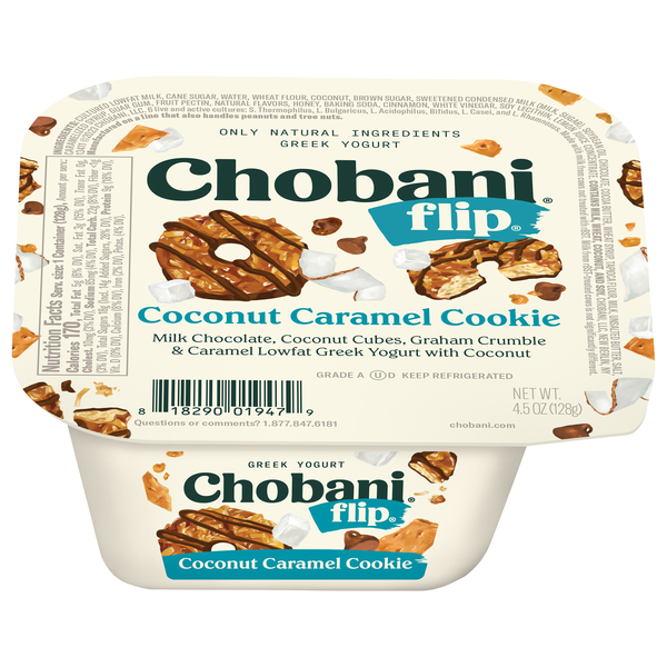 Chobani Flip Low Fat Coconut Caramel Cookie Greek Yogurt Cup