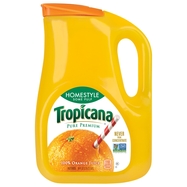 Tropicana Pure Premium Homestyle 100% Pure Orange Juice Some Pulp