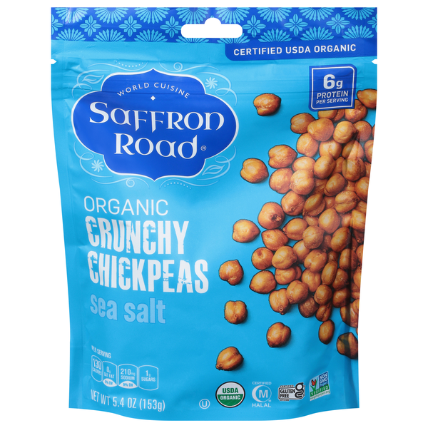 Saffron Road Organic Dried Crunchy Sea Salt Chickpeas