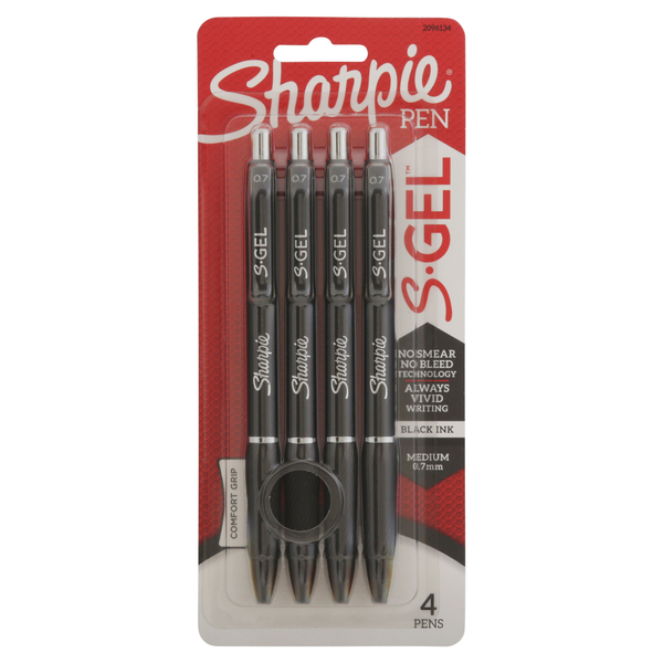 Sharpie S-Gel Medium Black Pens (0.7 mm)