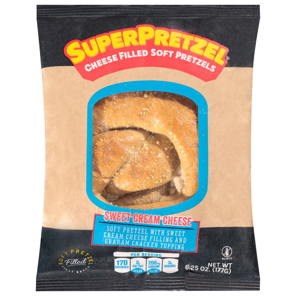 SuperPretzel Sweet Cream Cheese Filled Soft Pretzel Frozen