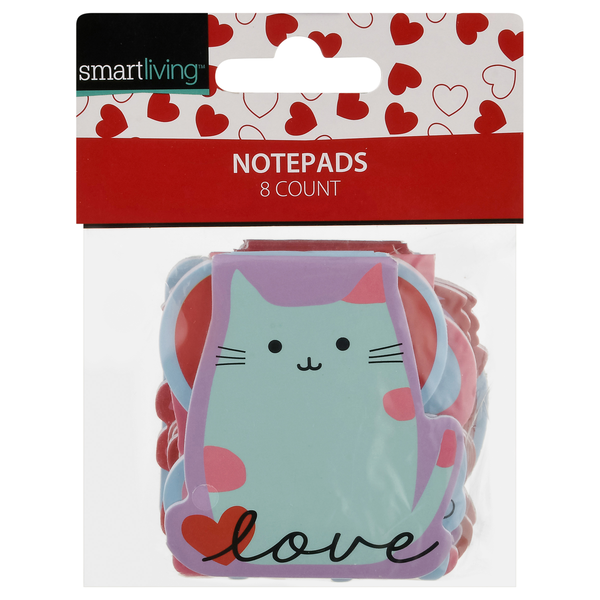 Smart Living Valentine's Day Cat Notepads Love