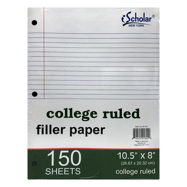 iScholar College Ruled Filler Paper