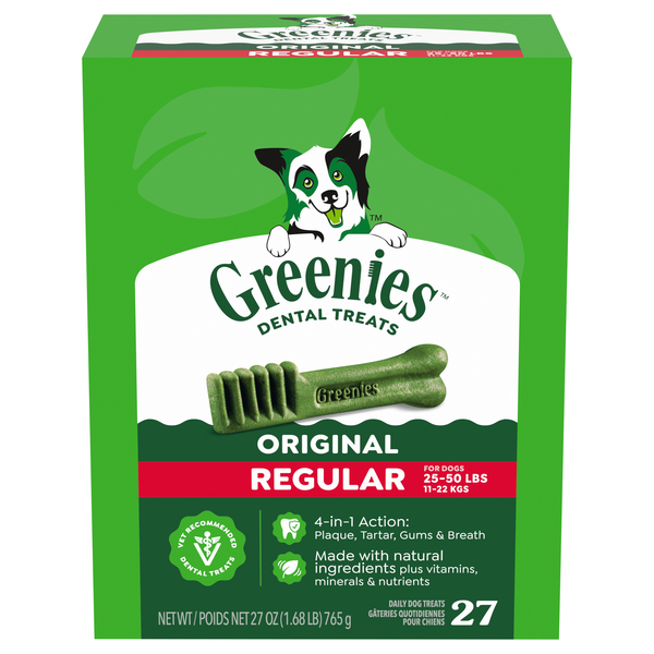 GREENIES Original Regular Adult Dental Dog Treats - 27 ct