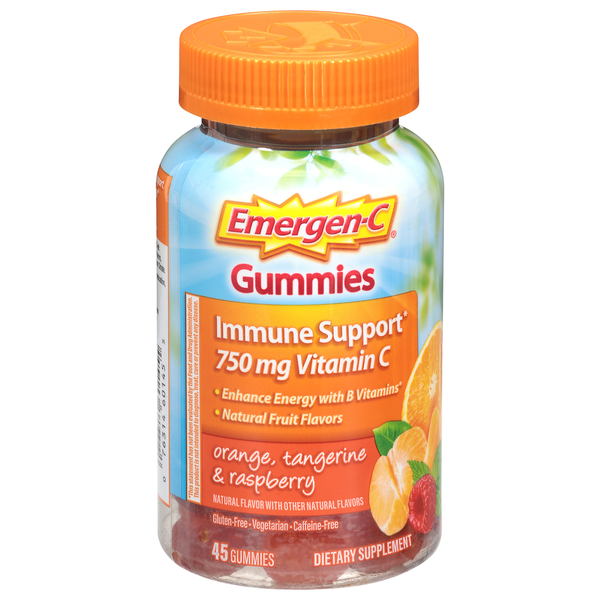 Emergen-C Immune Support Gummies Orange Tangerine & Raspberry