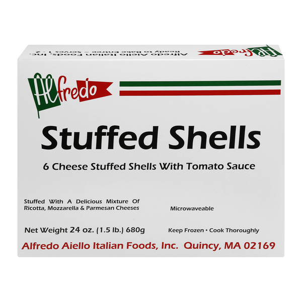 Alfredo Stuffed Pasta Shells Cheese with Tomato Sauce - 6 ct Frozen