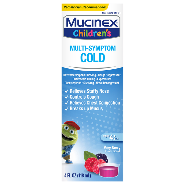 Mucinex Children's Multi Symptom Cold Very Berry Flavor Liquid