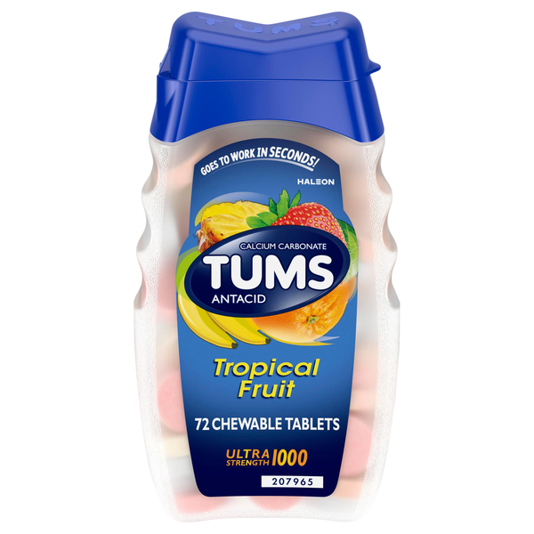 TUMS Tropical Fruit Ultra Strength 1000 Chewable Antacid Tablets