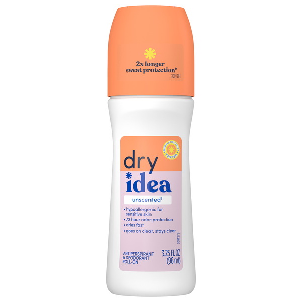 Dry Idea Advanced Dry Unscented Antiperspirant Deodorant Roll-On