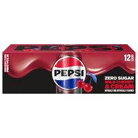 Pepsi Zero Sugar Wild Cherry & Cream Cola Soda - 12 pk | Hannaford
