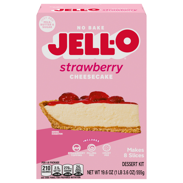 Jell-O No Bake Strawberry Cheesecake Dessert Mix